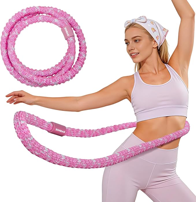Soft Hula Hoop for Adults 3.3lb Weighted Hula Hoops for Women Weight Loss Pilates Equipment Infinity Hoop Soft Spring Weighted Hoop for Adults Women Beginners Kids Home Travel Gym