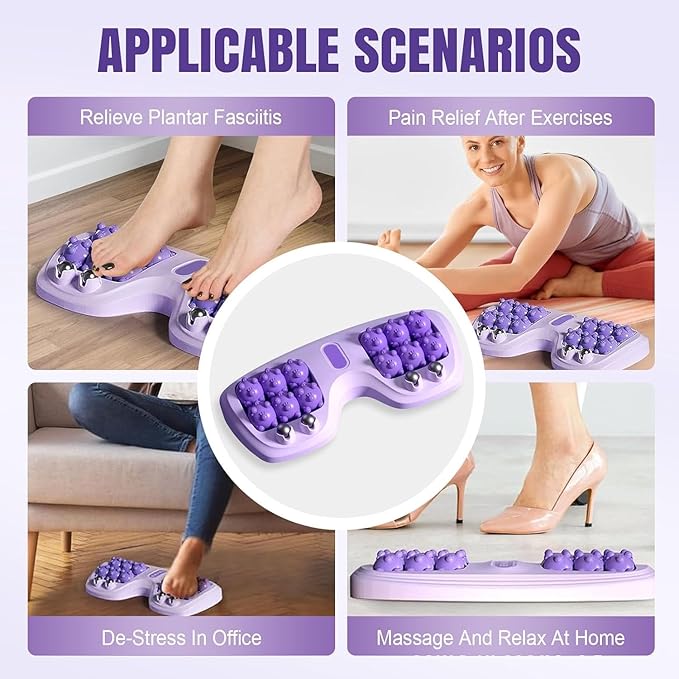 Portable Double Foot Massage Roller, 2025 New Dual Foot Massage Roller for Relieve Pain from Plantar Fasciitis, Portable Feet Massager Tool for Home Office Use (Green)