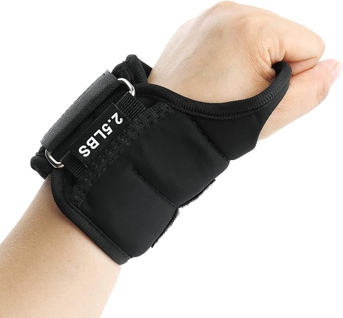 Wrist Weights with Thumb Loops Lock for Women Men 1 Pair 2 3 4 5 6 LBS Arm Weight Ankle Weights Weighted Gloves for Running Walking Jogging Physical Therapy Gym Workout Cardio Exercises