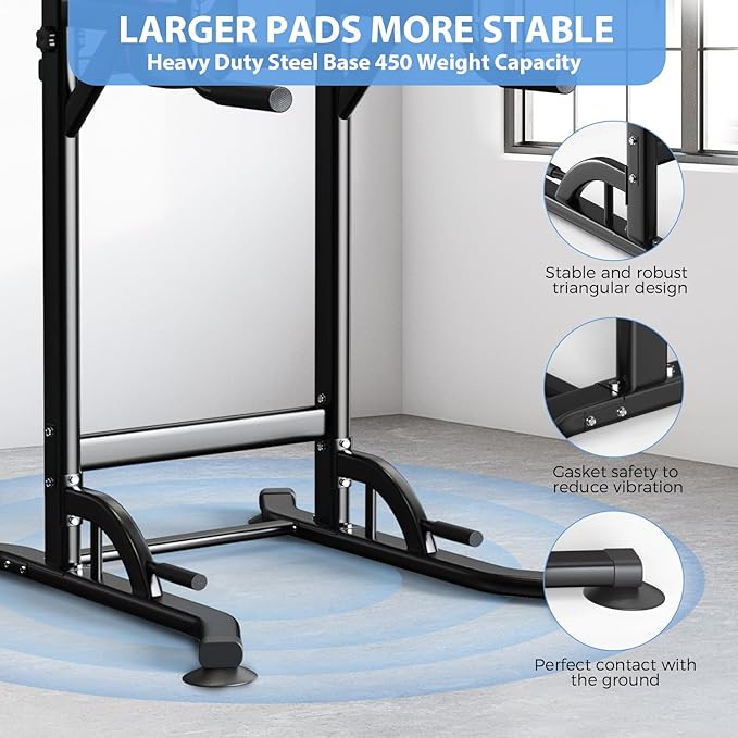 ZENOVA Pull Up Bar, Multi-Function Pull Up Dip Bar Station, Home Gym Workout Strength Training Equipment for Men Women Muscle Building