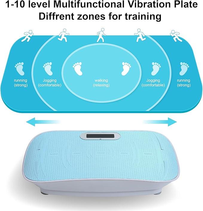 Beaunicorn Vibration Plate, Exercise Equipment Full Body,10-Frequency Weight Los& Vibration Plate for Lymphatic Drainage Machine for Unisex