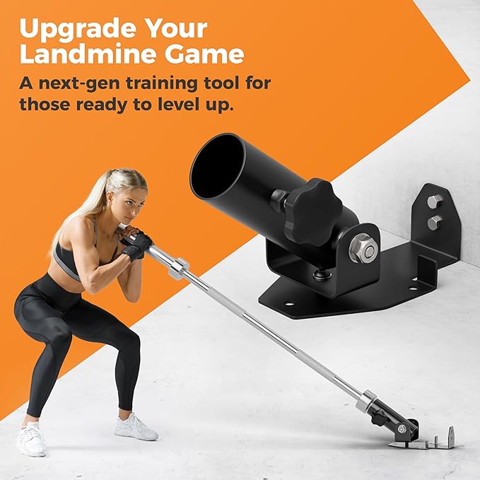 EVERSTRONG T Bar Row Attachment with V Bar Attachment Landmine Handle - 360 Swivel Landmine Attachment for Barbell for Full-Body Workout in Home Gym - Small Spaces - Deadlifts Squats Landmine Stand