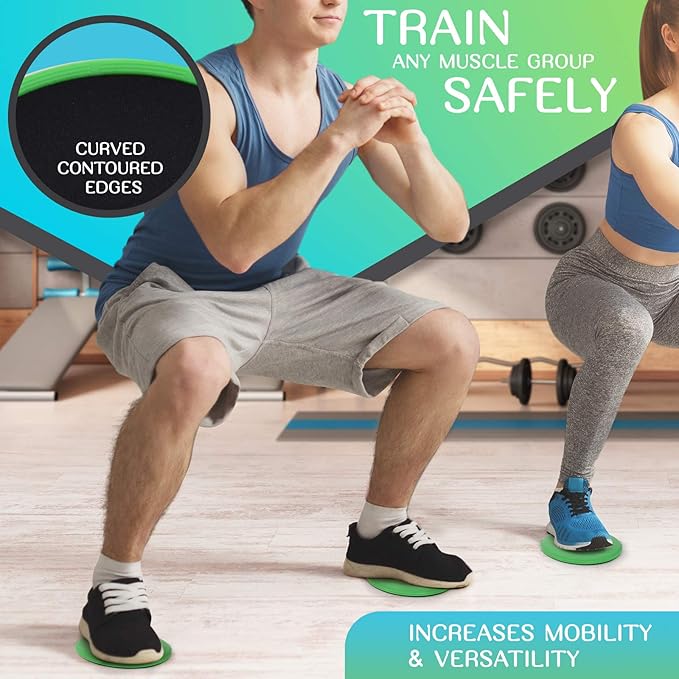 Serenily Sliders for Working Out - Core Exercise Sliders, 2 Dual Sided Gliding Discs For All Floors With Carry Bag & Workout Guide. Abs & Full-Body Fitness Equipment - Compact Slider Set For Home Gym