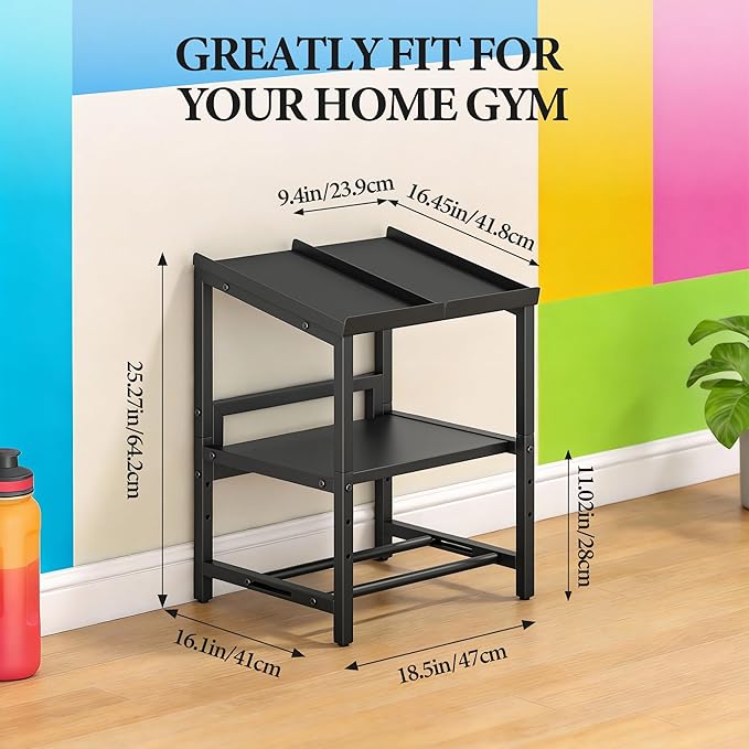 Adjustable Dumbbell Weight Rack Heavy Duty, 3 Tier Adjustable Dumbbell Stand 660LB Loading, Commercial Kettlebell Storage with Non-Slip Padded, Metal Kettlebell Stand for Home Gym Garage(Rack Only)
