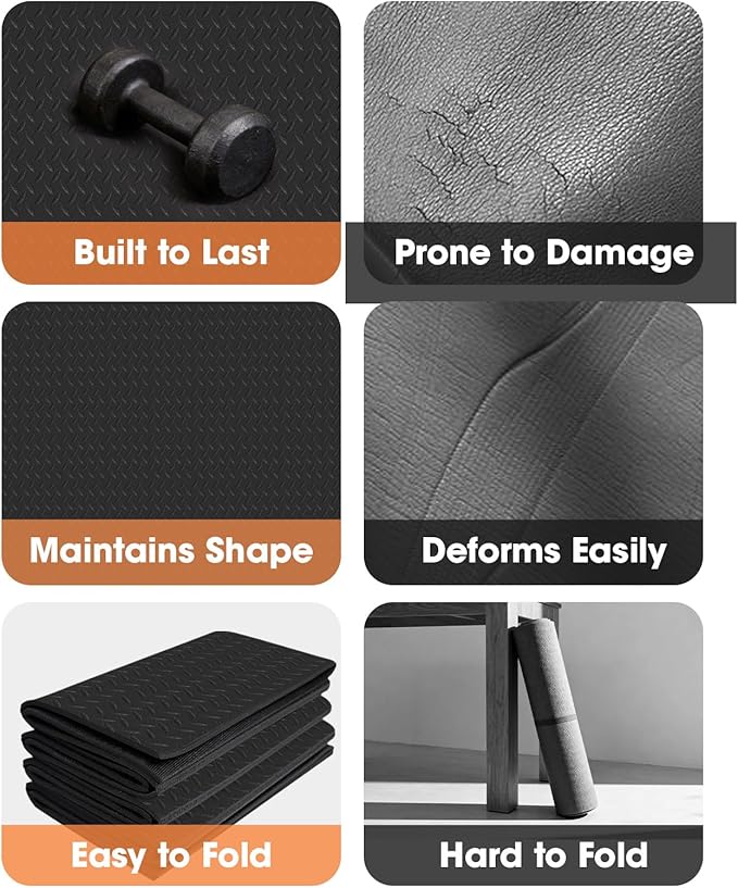 Treadmill Mat 79" x 39", 4mm Thick, for Under Treadmill, Walking Pad & Exercise Bike on Carpet & Hardwood Floors, Non-Slip Stripe Design, Waterproof Floor Protector, Noise & Shock Absorbing