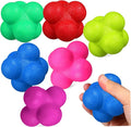 6 Pcs Hexagonal Reaction Balls for Sports Training Agility and Reflex Improvement Equipment Materials for Basketball Soccer Volleyball Football and Unpredictable Bouncing