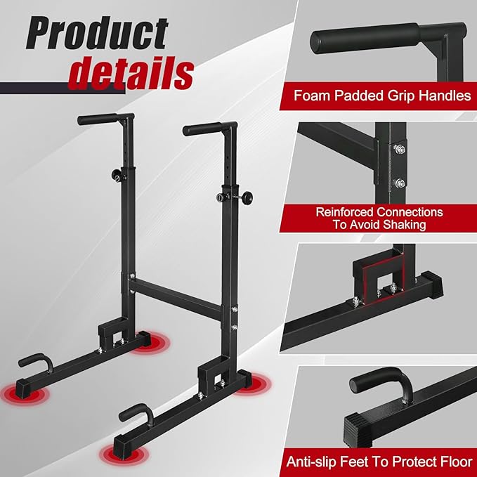 GOWE Portable Pull-up Push-ups Home Fitness Assembly Convenient Soft Grip Home Equipment Training for Adults Indoor and Outdoor