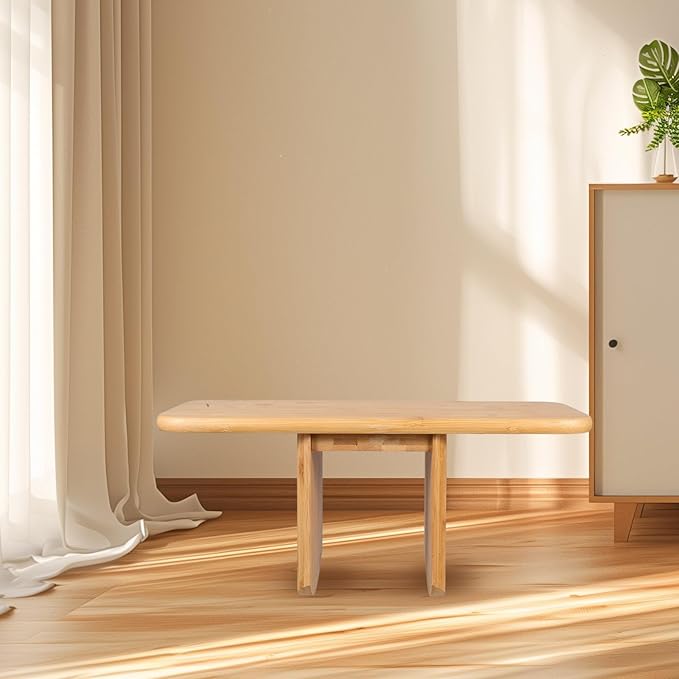 Portable Meditation Bench Stool with Cushion, Wooden Yoga Seat for Prayer and Mindfulness, Compact Lightweight Stool for Comfortable Posture Support