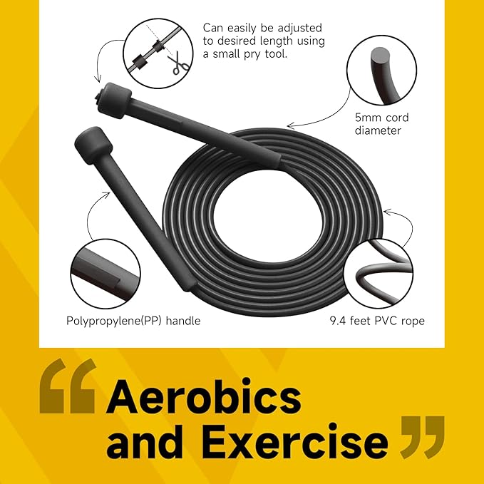 10 Pack Adjustable Jump Rope for Fitness and Exercise-PVC Skipping Rope for Men,Women and Kids-Tangle-Free for Keeping Fit, Training, Workout