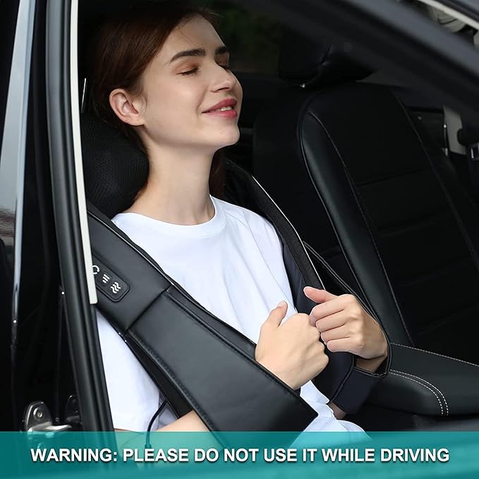 Neck Massager, Shiatsu Shoulder and Back Neck Massager with Heat, Neck Massager Pillow for Neck for Body Muscle Pain Relief, Neck Massager Gifts for Mom Dad Women Men, Home, Office Car Use