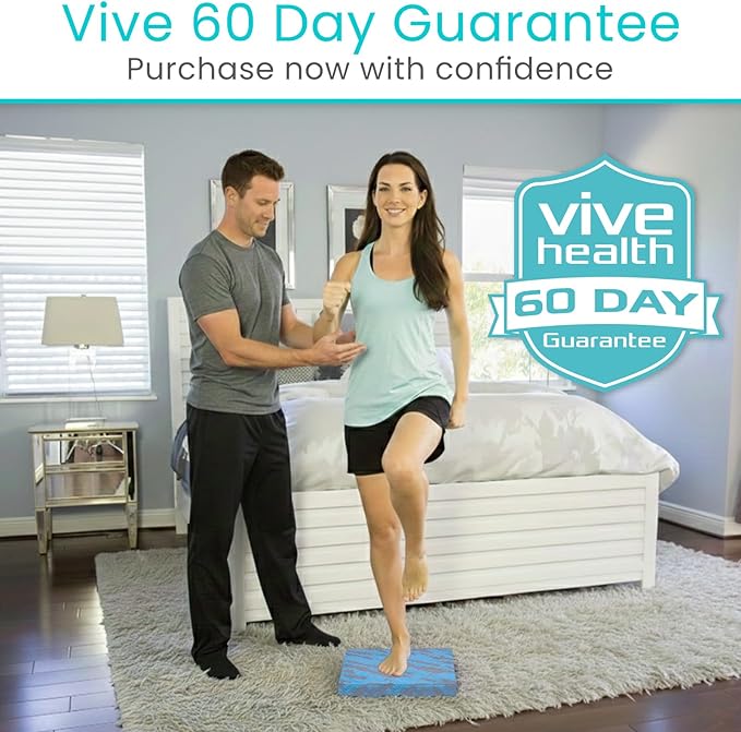 Vive Balance Pad - Foam Large Yoga Mat Trainer for Physical Therapy, Stability Workout, Knee and Ankle Exercise, Strength Training, Rehab - Chair Cushion for Adults, Kids, and Travel