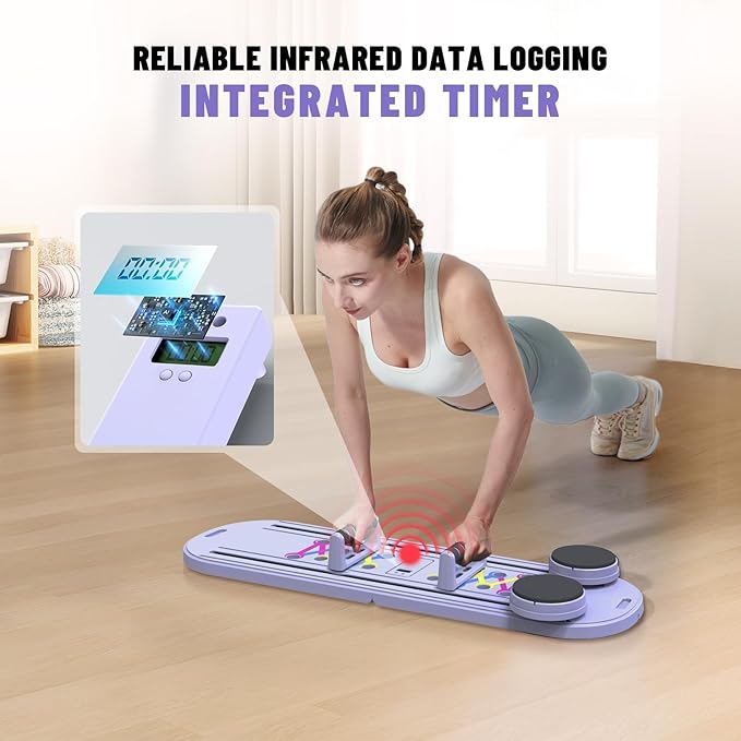 Maksone Pilates Board, Foldable Reformer Training Set, 6-in-1 Versatile Kit with Auto-Rebound Ab Roller, Home Core Workout Equipment, Tone Your Abs and Achieve a Sleek Figure