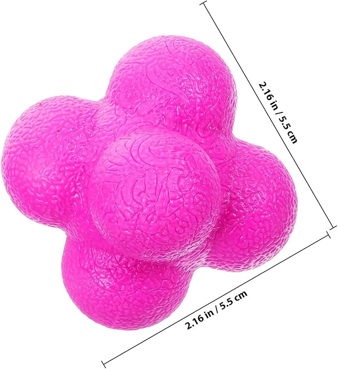 PRETYZOOM Hexagonal Reaction Ball 7cm Purple Agility Training Ball for Indoor Speed and Goalkeeper Reaction Exercises