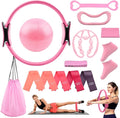 Pilates Essentials Kit for Women, 14 Pcs Pilates Equipment for Home Workouts with Yoga Circle Ball Ring, 5 Resistance Bands,Pedal Puller Resistance Band