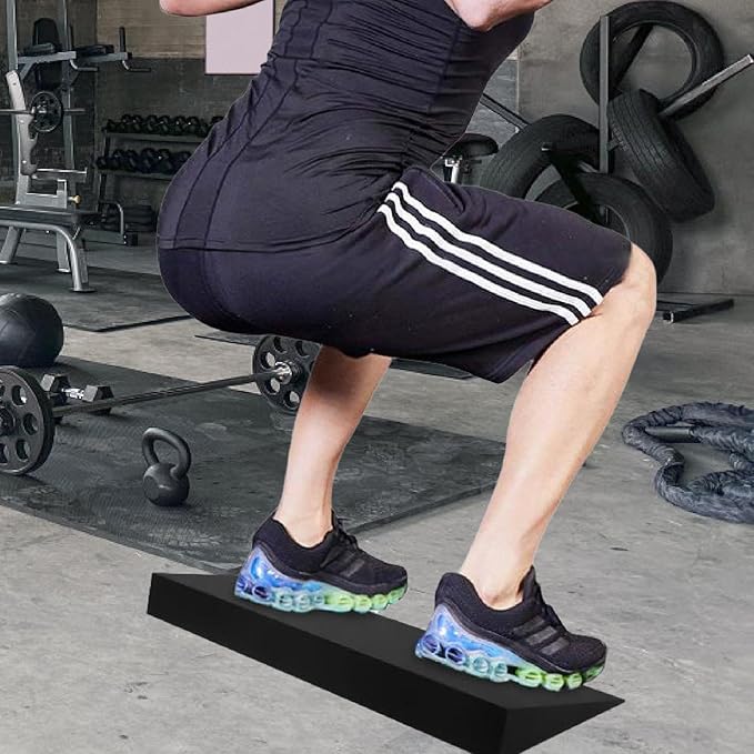 Squat Wedge Block Elevated Squat Back Support EVA Foam Nonslip Slant Board Calf Stretcher for Fitness Exercise Home Gym