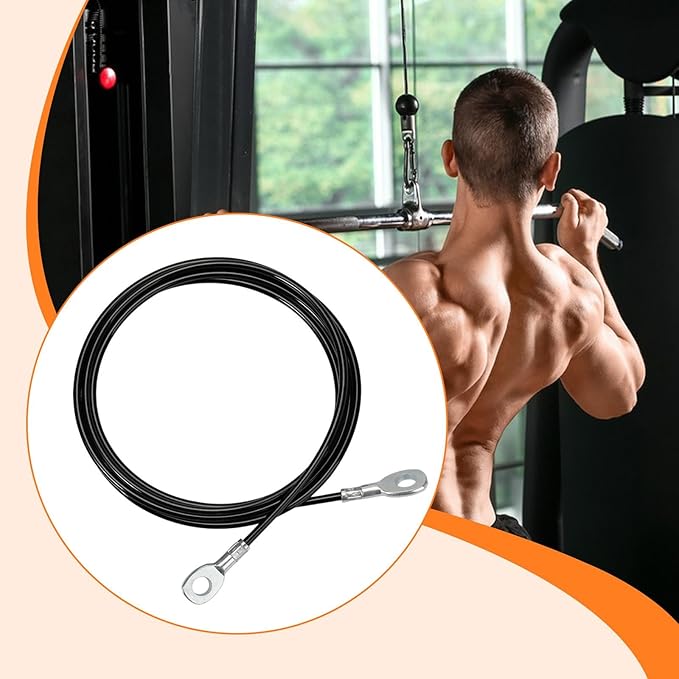 Fitness Pulley Cable Steel Wire Rope Multifunctional Cable Machine Attachment Accessories Replacement for Strength Equipment Suitable for Home Gym Upp