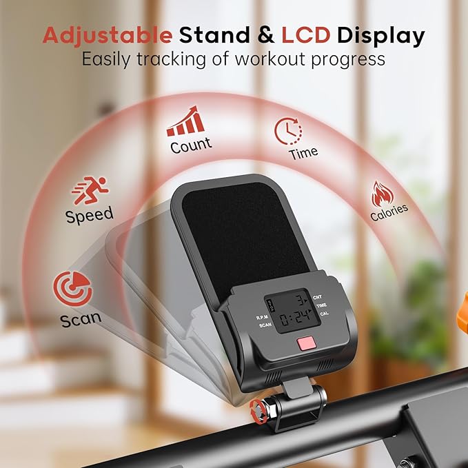 Stair Stepper for Home Gym, Vertical Stair Climber Machine for Full-Body Workout, Compact & Foldable Cardio Stepper with Adjustable Handlebar & Pedals, Extended Step Range