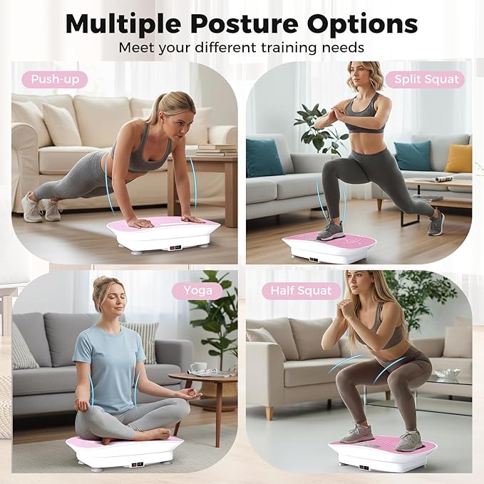 GYMAX Vibration Plate Exercise Machine, Vibration Plate with 10-Level Intensity, LED Display & Remote Control, Body Vibrating Plates Stand Shaking Platform Fat Burning Machine