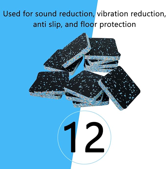 Luwint Treadmill Mat Pads, Rubber Foam Padding, Sound Isolation, Anti Vibration, Shock Absorbing, Noise Reduction Floor Protection Sheets for Treadmill, Washer Machine, Exercise Equipment