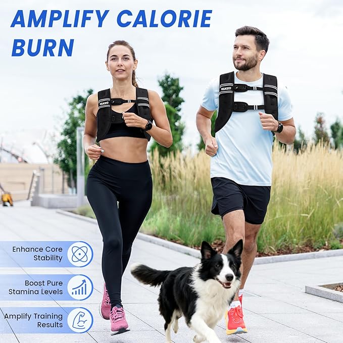 Weighted Vest Woman, 6/8/12/16/20/25/30 Lb Unisex Reflective Strength Training Weight Vest For Running, Jogging, Cardio & Workouts