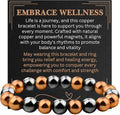Copper Bracelet for Men and Women, Strength Mens Magnetic Copper Bracelets with 3,800 Gauss Magnets, 99.99% Pure Solid Copper, Handmade Copper Jewelry Gift