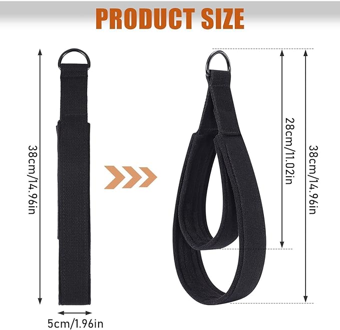 2Pcs Pilates Double Loop Straps for Reformer,Exercise Equipment Gym Pilates Straps for Adults, Workout, Gymnastics, Arms Legs