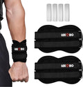 Ankle Weights Wrist Weights for Men Women, 1 Pair Adjustable Removable Steel Weighted Plates Arm Leg Weights for Walking Running Pilates, Fitness Weights
