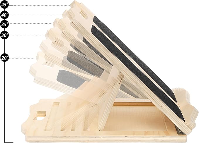 Yarlung Wooden Slant Board for Calf Stretching, Portable Squat Incline Board for Knees Ankle Leg Heel, Adjustable 5 Angles Calf Stretch Wedge for Exercise, Physical Therapy