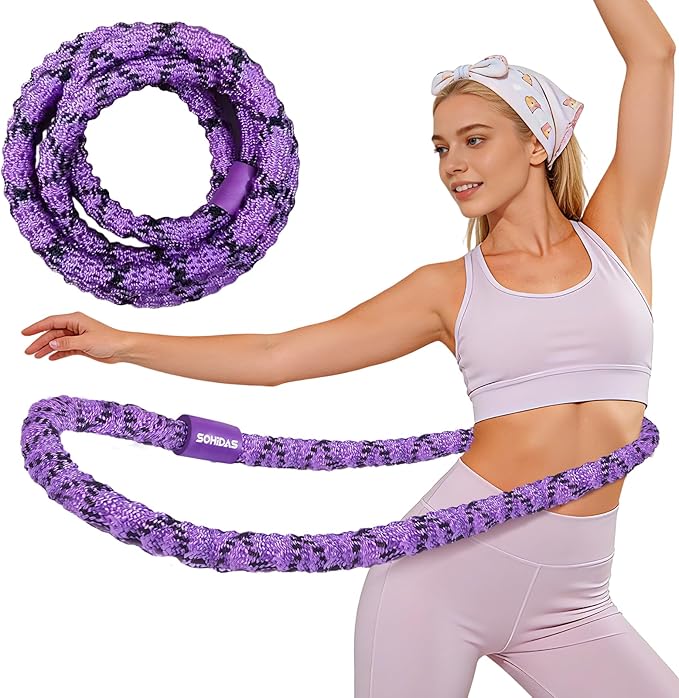 Soft Hula Hoop for Adults 3.3lb Weighted Hula Hoops for Women Weight Loss Pilates Equipment Infinity Hoop Soft Spring Weighted Hoop for Adults Women Beginners Kids Home Travel Gym