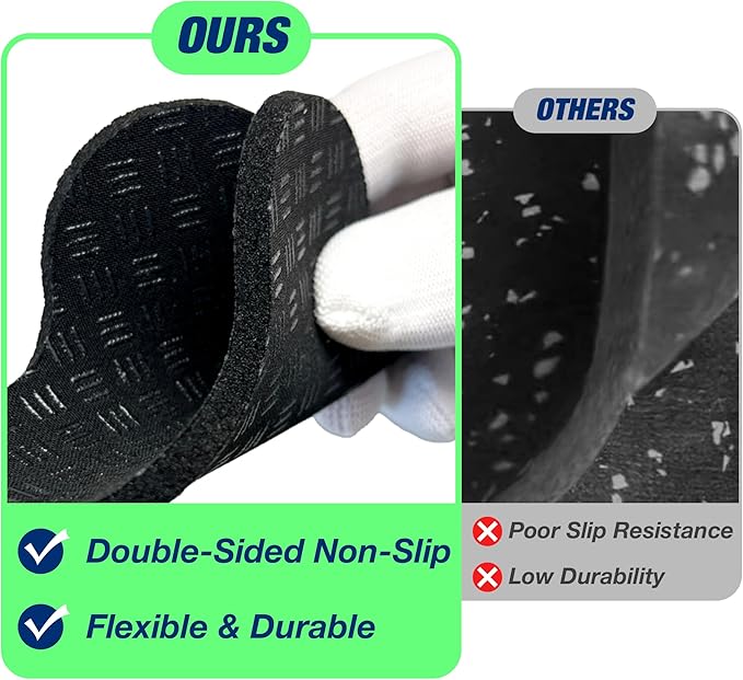 6 Pack Treadmill Pads - Anti-Slip & Anti-Vibration Exercise Equipment Mats - Floor Protectors for Hardwood & Carpet, Noise Reducing Stabilizer Feet for Bike, Elliptical, Rower (Quatrefoil, 4"x4"x0.2")