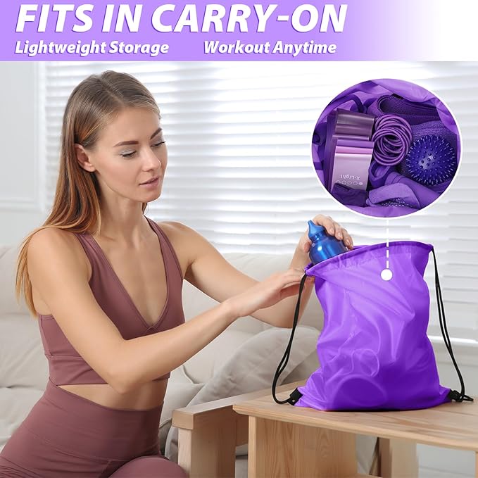 17 Pcs Home Pilates Kit with Resistance Bands 6 Tube Pedal Puller Resistance Band Set for Women Weight Loss Leg Training Workout Equipment Gym Exercise Equipment Beginners Yoga