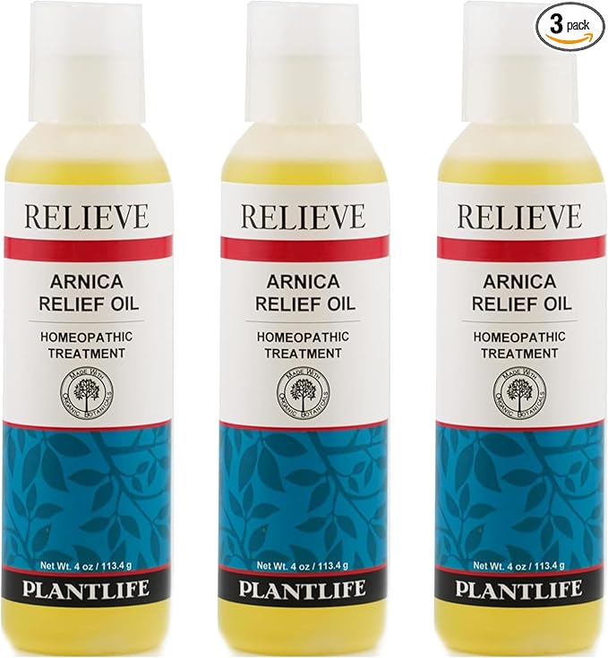 Plantlife Arnica Relieve Oil 3 Pack - Relieve Products are a Homeopathic Solution for Everyday Use - Works Quickly and Effectively - Made in California