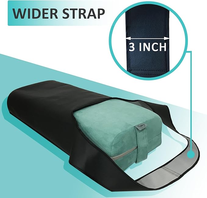 NGT new guide steps Yoga Bolster Pillow Bag Yoga Mat Bag Large Size with Pockets Rainproof Environmental Friendly Yoga Strap Bag for Women