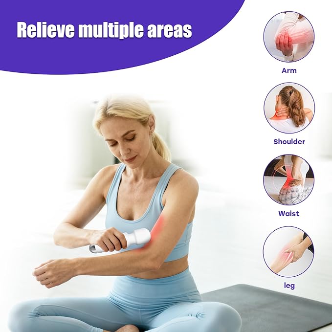 Upgraded Mini Massager - Powerful-Quiet-Portable - Multiple speeds and Modes (White)