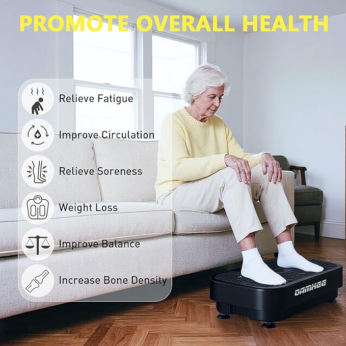 Vibrating Board Exercise Machine, Vibrating Platform for Lymphatic Drainage, 120 Speeds, Upgraded Vibrating Board for Weight Loss, Full Body Workout Equipment, Perfect for Home Fitness