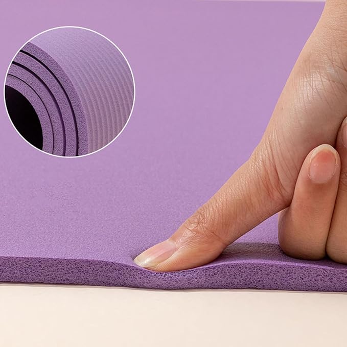 Yoga Mat Thick for Women & Men, 1/5 Inch Non-Slip High Density Extra Thick Anti-Tear Exercise Mat with Carrying Strap,Pink Yoga Mat for Floor Home Stretching Pilates Gym Fitness