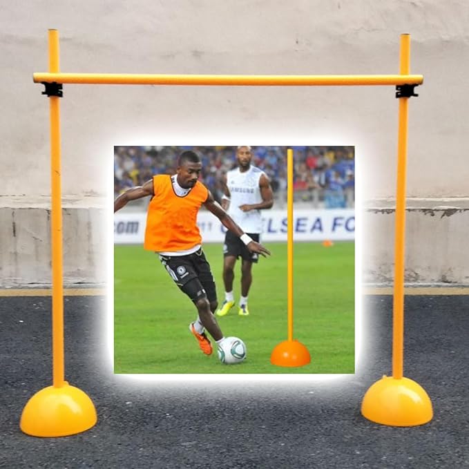 Agility Hurdles Soccer Training Agility Poles, Multi-Function Athletic Speed Hurdles for Athlete/Coach, Portable Sports Team Agility Obstacles Pole, Easy to Install(1