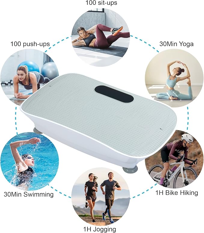 Silent Vibration Platform Crazy Fitness Massage 10-Frequency Weight Loss & Fat Burner Body Shaking Machine for Unisex