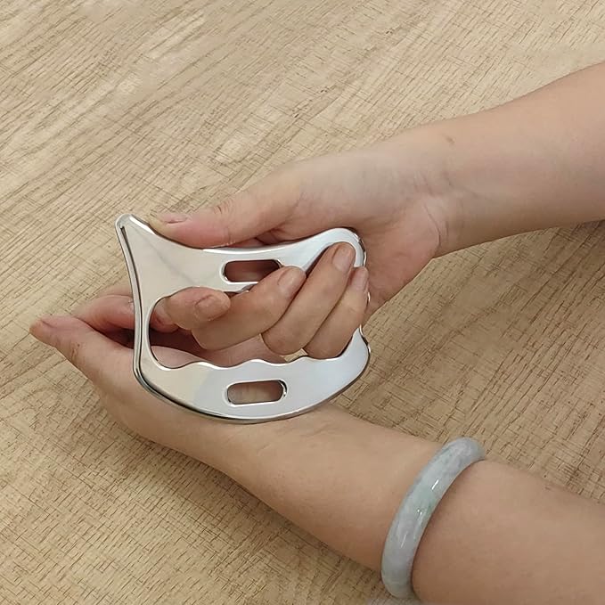 BYYDDIY 5 in1 Stainless Steel Gua Sha Muscle Scraper Tools Kit, Scraping Massage Tool,Massage Scraper Tools for Physical Therapy (L-SBCD2)