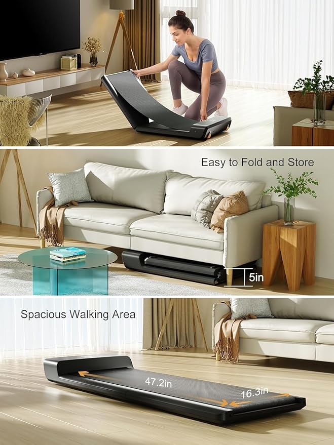 WALKINGPAD Foldable Walking Pad for Home Office, Under Desk Treadmill with Adaptive Speed Control, Compact Design for Small Spaces, No Assembly Needed
