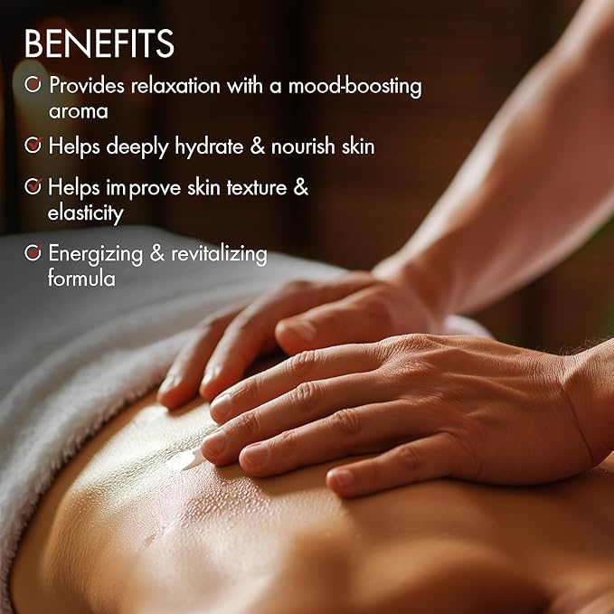 MAJESTIC PURE Vanilla Passion Massage Oil for Massage Therapy - Refreshing and Relaxing - Natural Oils with Vanilla Oil, Coffee Oil Shea Butter for All Skin Types Men and Women Massage Lotion- 8 fl oz