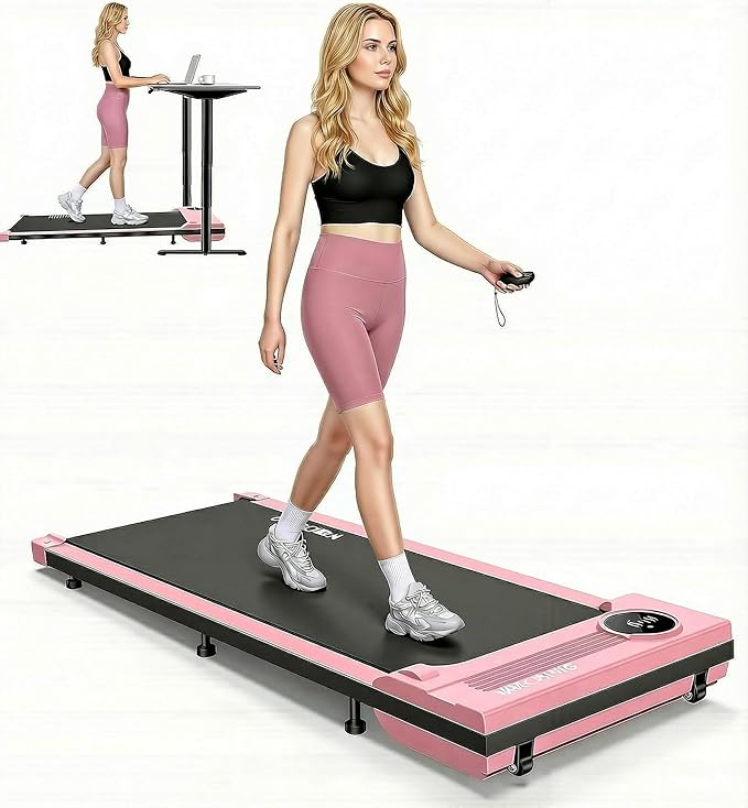ANCHEER Walking Pads, 2 in 1 Under Desk Treadmill 2.5HP Compact Running Machine with Remote Control, 300lbs Weight Capacity for Home/Gym/Office,Ultra-Quiet, Installation-Free