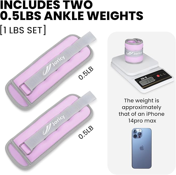 Ankle Weights A Pair of 1/2/3/4/6/8/10/12/20 LBS Wrist Leg Arm Weights for Women Men with Adjustable Straps, Strength weighted for Physical Therapy Running Walking Fitness Gym Workout