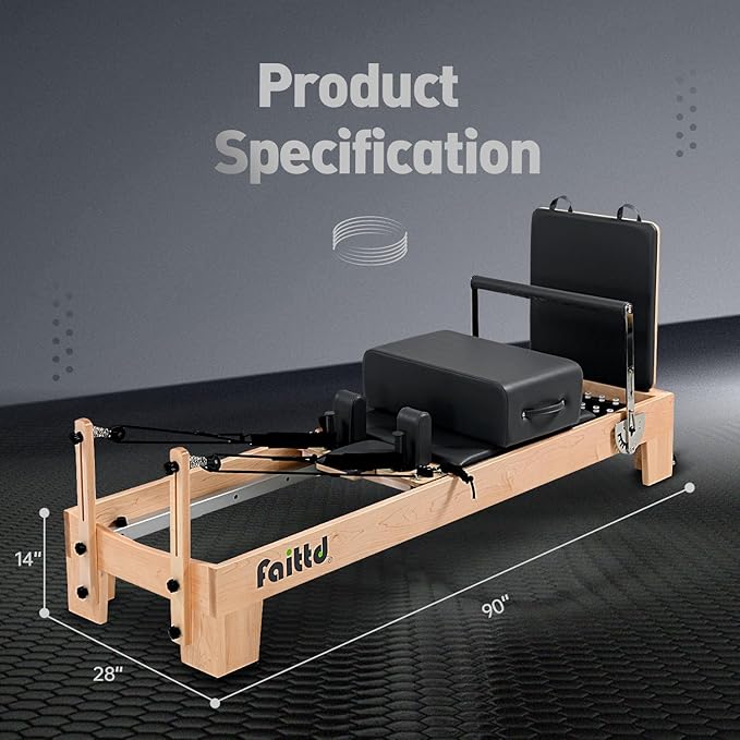 Pilates Reformer,Pilates Reformer Equipment with Reformer Accessories, Reformer Box, Padded Jump Board, Reformer Pilates Machine for Home Workouts
