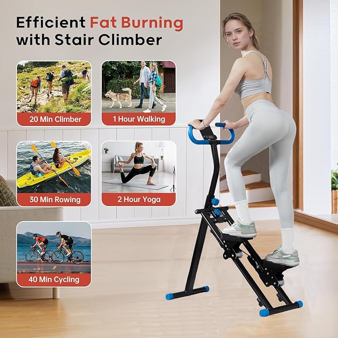 Stair Stepper for Home,Vertical Climber Workout Machine,Stair Stepper with Handlebar for Full-Body Exercise Stair Stepper with Stable Frame Adjustable Handlebar