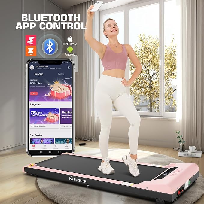 ANCHEER Walking Pads, 2 in 1 Under Desk Treadmill 2.5HP Compact Running Machine with Remote Control, 300lbs Weight Capacity for Home/Gym/Office,Ultra-Quiet, Installation-Free