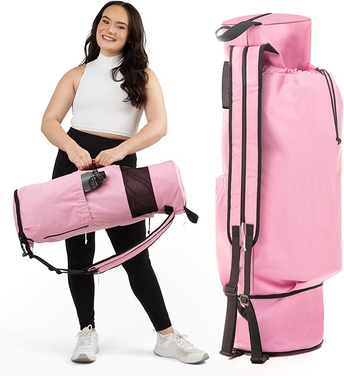 MAGNILAY Yoga Mat Bag - for Women and Men, Yoga Mat Carrier, Fits Mats Blocks and Accessories for Workouts, (32”L)