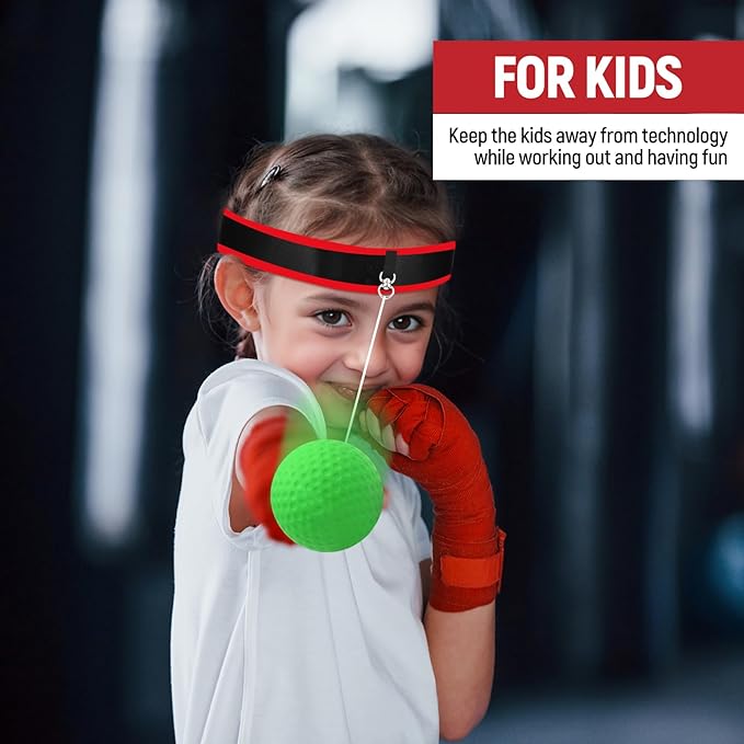 Boxing Reflex Ball for Adults and Kids, Ultimate Boxing Training Ball Set with Adjustable Headband&Boxing Balls, Boxing Equipment for Reaction, Punching Speed
