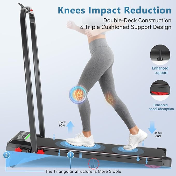 Walking Pad with Handle Bar and Incline, 3 in 1 Under Desk Treadmill with Hiking Mode, 2.5HP Low Noise Walking Treadmill Pad with Remote Control,Portable Treadmills for Home Office, Led Display