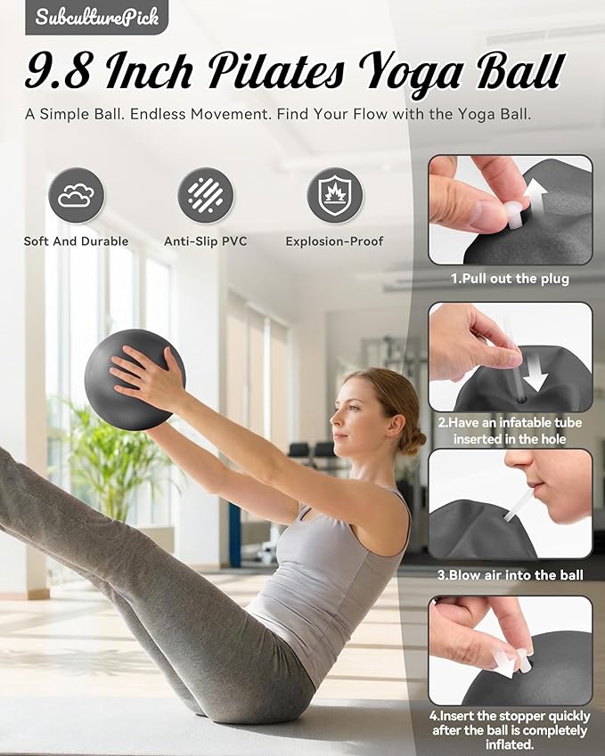 Pilates Ring, Silicone Magic Pilates Rings, Lightweight & Durable Flexible Fitness Circle Exercise Equipment for Toning Arms, Thighs,Legs, Core,Yoga & Physical Therapy